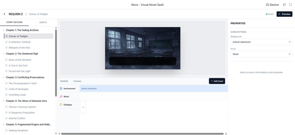 Nova - Visual Novel SaaS